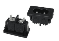 Розетка живлення 220v AC-C8-Inlet series L-KLS1-AS-222-5S під пайку Q2400