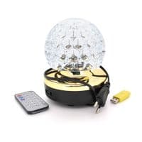 Светодиодный музыкальный шар с пультом RHD-157, питание от 220V, MP3, USB, Bluetooth, Box
