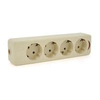 Колодка PiPo PP/SP-4724/4, 16А, 220-240В, із заземленням 4 гнізда, Q20/40
