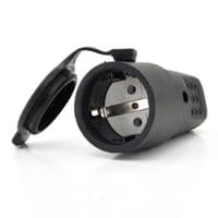 Штепсельне гніздо каучукове із заземленням IP44 16A 250V 602228, Black