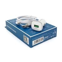 Набор BOROFONE BZ12A АЗУ 1xUSB+ кабель Type-C, QC 3.0A, 1м, White, Box