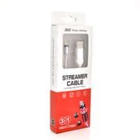 Магнитный кабель светящийся USB 2.0 / Lighting, 1m, 2А, Silver, OEM