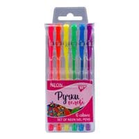 Ручка гелева Yes Neon набір 6 шт (411706)