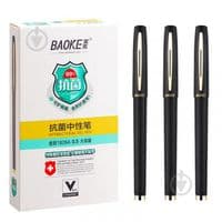 Ручка гелевая Baoke антибактериальное покрытие софт 0.5 мм, черная (PEN-BAO-1828A-B)