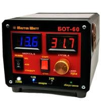 Пуско-зарядне ЗУ БОТ-60 для акумуляторів 12/24V (12-900Ah) (MF, WET, AGM, GEL, CA / CA), 160-245V, Струм заряду 60 / 40А, крокодили в комплекті