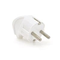 Вилка із заземленням кутова, 16A 250V, A713, White