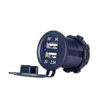 АЗУ KWG-Р1,12-24V, 2x USB, 5V, Black, Box