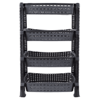 Етажерка VIOLET HOUSE 0761 Роттанг Эко ANTHRACITE 4-х ярусна д/овочей (0761 Роттанг Эко ANTHRACITE 4-х ярусная д/овощей)