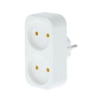 Двійник Tecro SC-2 2 розетки, білий