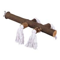 Іграшка для птахів Trixie Natural Living Жердинка з мотузкою 25х2.5 см (4011905058894)