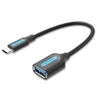Кабель Vention USB 3.1(Gen 1) C Male to Female OTG Cable 0.15M Black PVC Type (CCVBB)