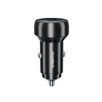 Автомобільний зарядний пристрій, USB-C+USB-A, 60Вт, QC3.0/PD/PPS, чорний