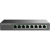 Grandstream GWN7701PA, некерований мережевий комутатор, 8x GbE RJ45, 8x PoE 802.3 af/at, внутрішній блок живлення