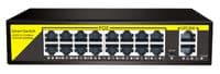 POE коммутатор Merlion 16 POE 10 / 100 + 2 RJ45 10 / 100 / 1000+ встроенный блок питания 52V 3.85A