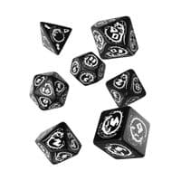 Набор кубиков для настольных игр Q-Workshop Dragons Black white Dice Set (7 шт) (SDRA05)