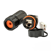 Герметичный разъем IP68, RJ45, STP, кат. 6a, с крышкой