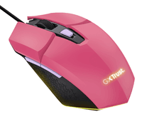 Миша Trust GXT 109 FELOX, Pink, USB, оптична, 200-6400 dpi, RGB підсвічування, 6 програмованих кнопок, 1.5 м (25068)