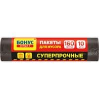 Пакети для сміття Бонус Чорні 160 л 10 шт. (4823071645699)