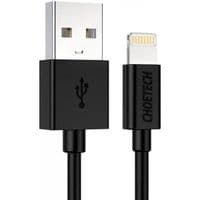 Кабель USB AM-Lightning M, 1.2 м, MFi 2.4A, чорний Choetech
