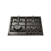 Варильна поверхня Whirlpool газова на склі, 60см, чавун, конфорка з подвійним рядом полум'я, чорний