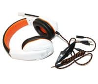 Навушники Gemix N20 Gaming White/Black/Orange, 2 x Mini jack (3.5 мм), накладні, кабель 1.2 м