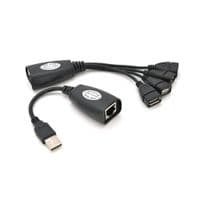 Удлинитель USB 2.0 сигнала по F / UTP до 50 метров, RJ-45 to AM + RJ-45 to 4xAF, Blister Q100
