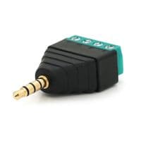 Разъем для подключения miniJack 3.5&amp;quot; Stereo (4 контакта) с клеммами под кабель Q100