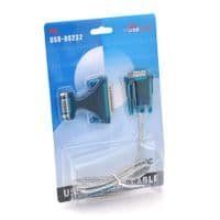 Кабель USB to RS-232 с переходником RS-232 (9 pin) &amp;gt; (25Pin), Blister