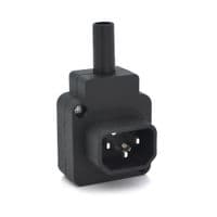 Трехконтактный разъем IEC320 C14 (угловой 90&amp;deg;) папа, 250V, 10A, под пайку Q50 / 500