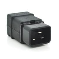 Трехконтактный разъем IEC320 C20 папа (прямой), 250V, 16A, под отверточную сборку (бабочка) Q50 / 500