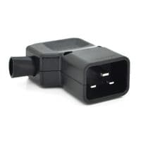 Трехконтактный разъем IEC320 C20 папа (угловой), 250V, 16A, под отверточную сборку Q50 / 500
