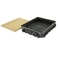Коробка під заливку для KOPOBOX 57 для підлогидля, отвір 218х288мм, глиб.57...80 мм темно-сіра