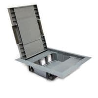 Люк KOPOBOX 57 для підлоги для 6 вставок 45х45, отвір 218х288мм, глиб.57...80 мм темно-сіра