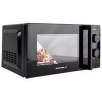 Мікрохвильова піч Grunhelm 20MX708-B, Black, 700W, 20 л, звичайна, 6 рівнів потужності, керування механічне