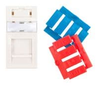 Лицевая панель 22,5x45 для 1 модуля RJ45 Keystone E-series, белая