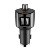 Автомобильное зарядное устройство Hoco E19, Grey, 2xUSB, 2.4A, Bluetooth FM Launcher
