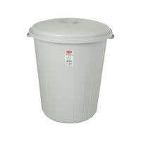 Контейнер для мусора Planet Household №4 без защелок с крышкой серый 70 л (10847)