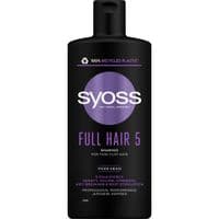 Шампунь Syoss Full Hair 5 с тигровой травой для тонких волос без объема 440 мл (4015100339086/9000101276992)