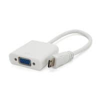 Конвертер mini HDMI (тато) на VGA(мама) 30cm, White, 4K / 2K, Пакет