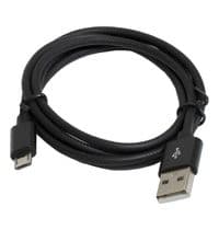 Кабель USB - micro USB 1 м Patron Black, 2,4А (PN-USB-MICRO-1-B)