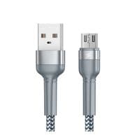 Кабель USB <-> microUSB, Remax "Jany aluminum", Black, 1 м, 2.1A (RC-124m)