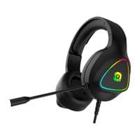 CANYON Shadder GH-6, ігрова RGB-гарнітура з мікрофоном, частотна характеристика мікрофона: 20 Гц ~ 20 кГц, ABS+ PU шкіра, штекер USB*1*3,5 мм, кабель ПВХ 2,0 М, вага: 300 г, чорний