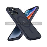 Чохол 2Е Basic для Apple iPhone 15 Plus, Soft Touch MagSafe Cover, Dark Blue