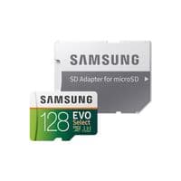 Карта памяти microSDHC, 128Gb, Class10 UHS-I U3, Samsung EVO Select, SD адаптер (MB-ME128HA/EU)