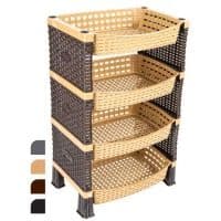 Етажерка VIOLET HOUSE 0761 Роттанг Еко COFFEE 4-х ярусна д/овочів