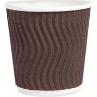 Стаканы одноразовые PRO service бумажные Riple Коричневые 110 мл 20 шт. (4823071634983)