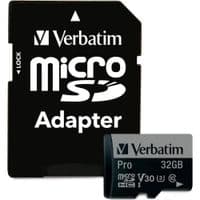 Карта памяти Verbatim PRO SDHC 32 ГБ (UH-3) с адаптером