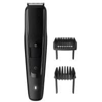 Триммер Philips Beardtrimmer series 5000 для бороди и вусів, мережа+акум., насадок-2, кейс, сталь, чорний
