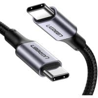 Кабель UGREEN US316 Type-C - Type-C 100W 5A Cable Alum. 1м (Чорний)