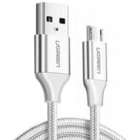Кабель UGREEN US290 USB - Micro USB Cable Aluminum Braid 1м (білий)